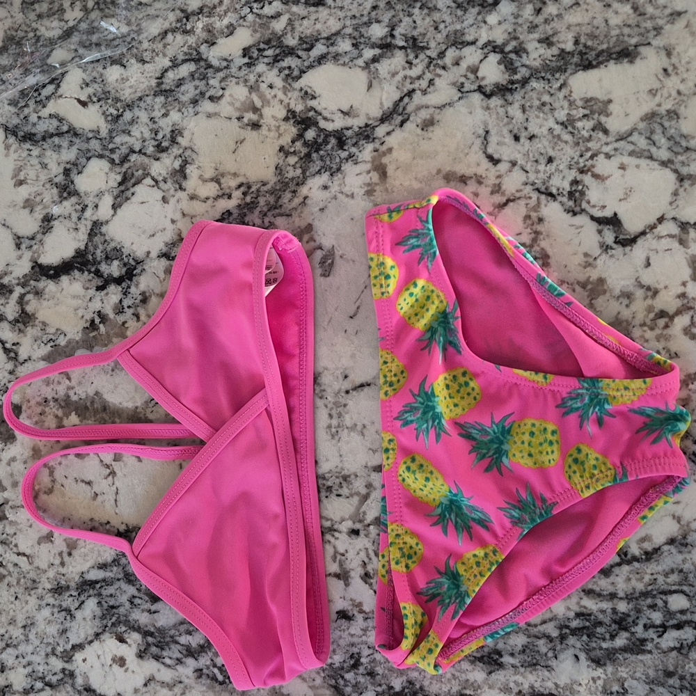 Girls Old Navy Pineapple Print  Bikini Set Size Small